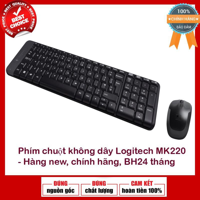 Bộ Bàn Phím Và Chuột Không Dây Logitech MK220