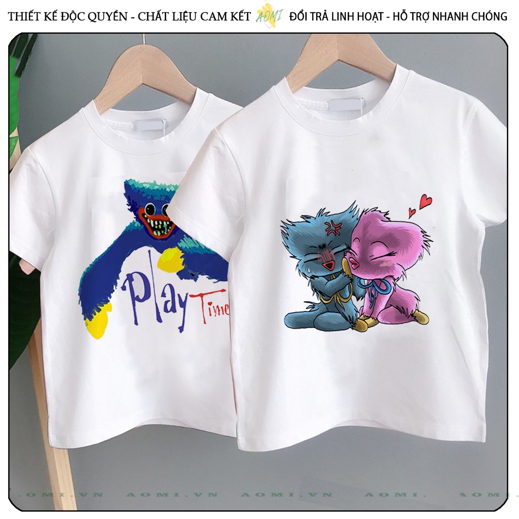 ÁO THUN huggy wuggy UNISEX PHÔNG NAM NỮ GIA ĐÌNH CẶP ĐÔI CÓ SIZE TRẺ EM CHO BÉ TRAI GÁI AOMIVN