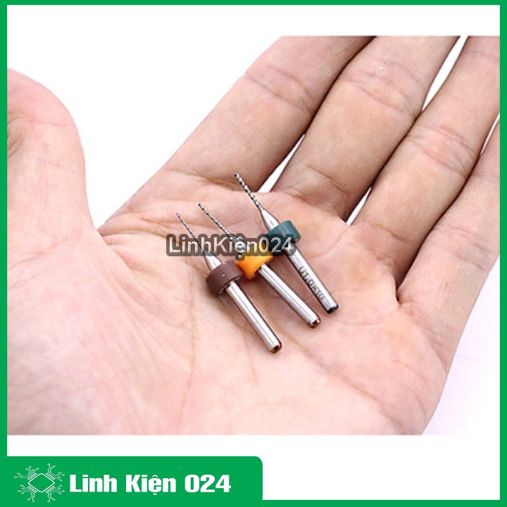 Bộ 3 mũi khoan CNC 0.6-0.8-1.0mm mỗi loại 01 chiếc