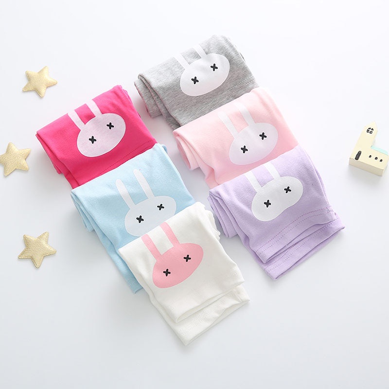 Quần Legging Cotton Dài Tới Gối Màu Sắc Kẹo Ngọt Xinh Xắn Cho Bé Gái