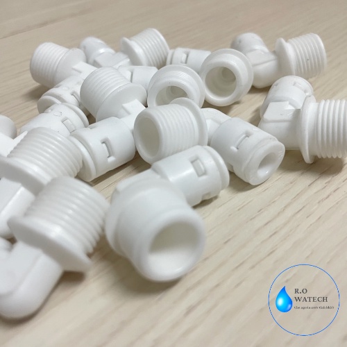 Co, cút vuông ,co L ren 17 ra dây 6 hoặc ra dây 10mm nhấn – nối nhanh (co bơm) dùng cho máy lọc nước
