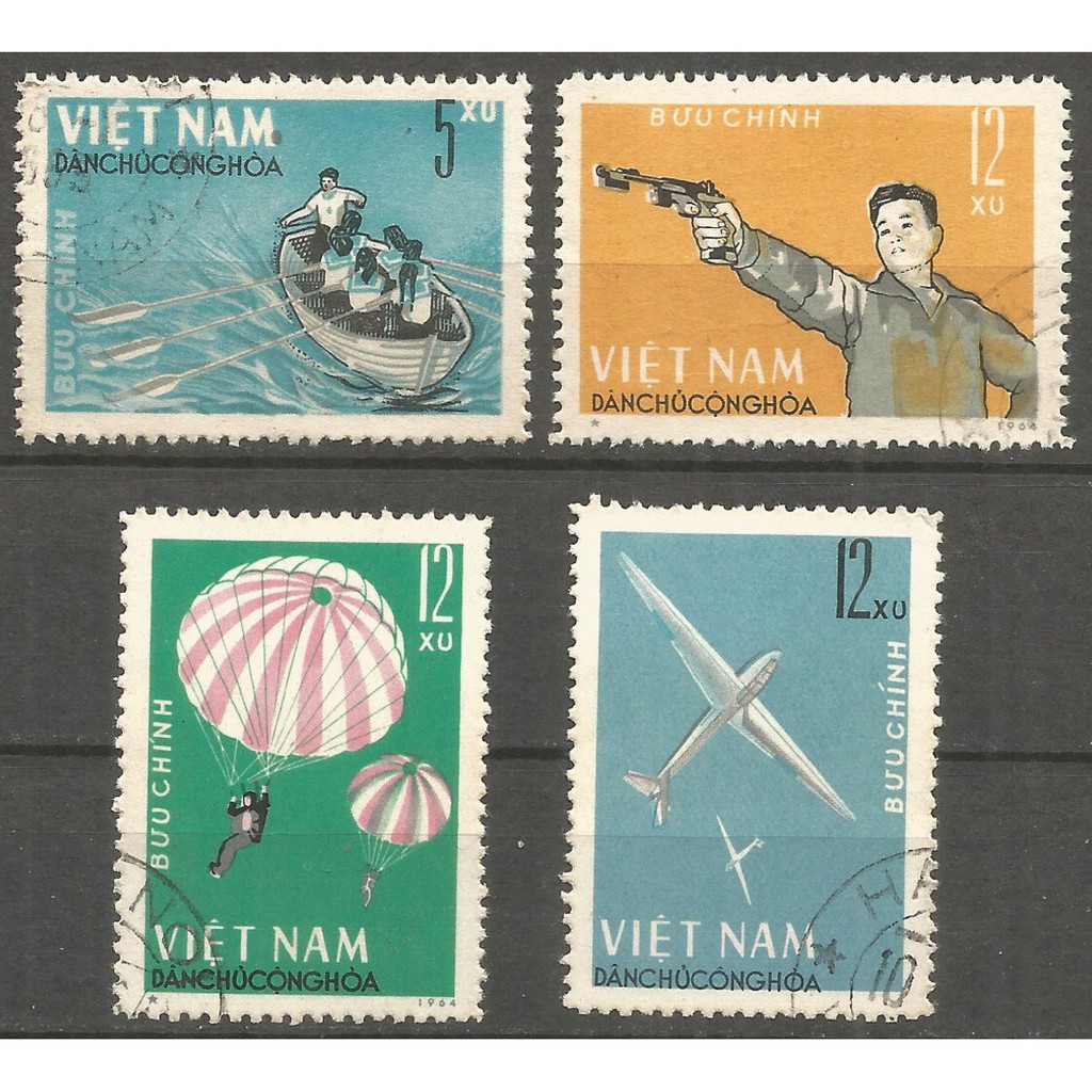 Tem sưu tập MS 151 Tem Việt Nam Thể thao Quốc phòng 1964 ( 4 tem )