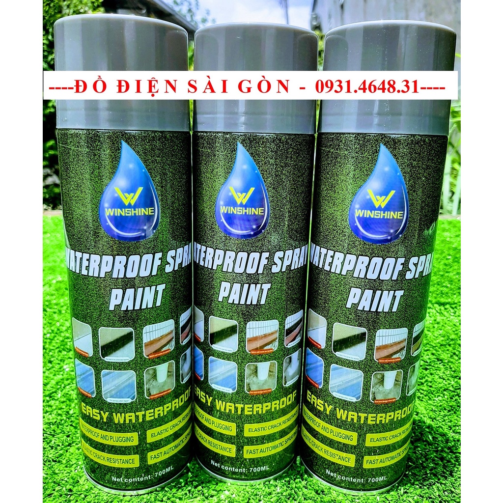 Chai Xịt Chống Thấm Chống Dột Trắng/Xám/Đen 700ml WINSHINE Chuyên Dụng Bảo Vệ Ngôi Nhà Bạn.