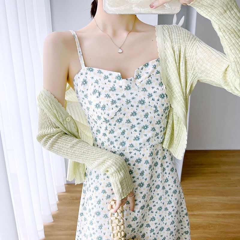 Váy hai dây hoa nhí ulzzang vingate