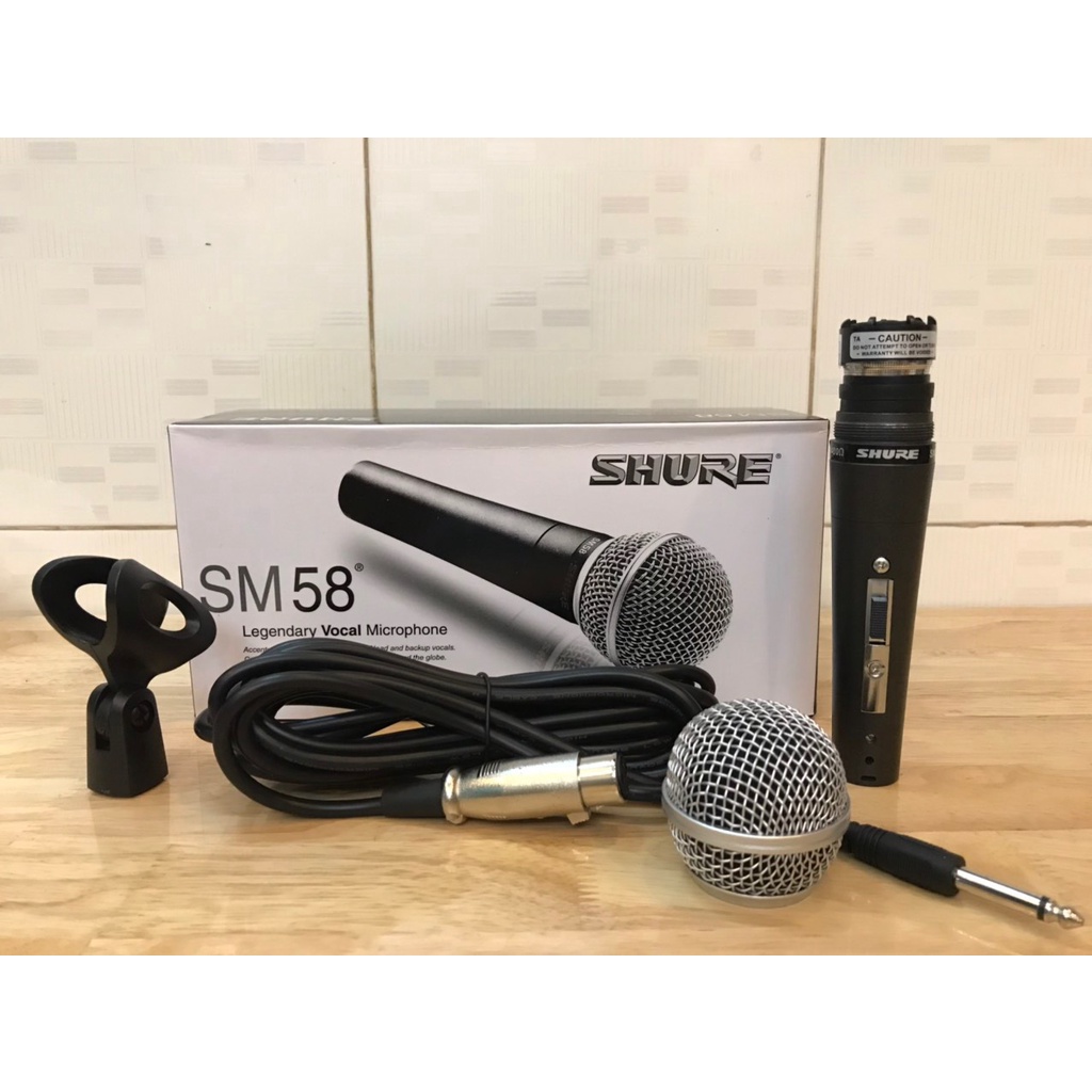 Micro có dây Shure SM-58, mic hát karaoke hay, BH 12 tháng