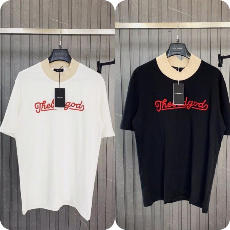 Áo Thun Nam The Bad God Chữ Đỏ Siêu Hot - Áo Phông Nam Cổ Tròn Viền Vàng Cao Cấp