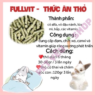 cỏ nén FuLLvit nửa ký 40k thức ăn cho thỏ dưới 6 tháng, thỏ.có thai và chăm sóc con