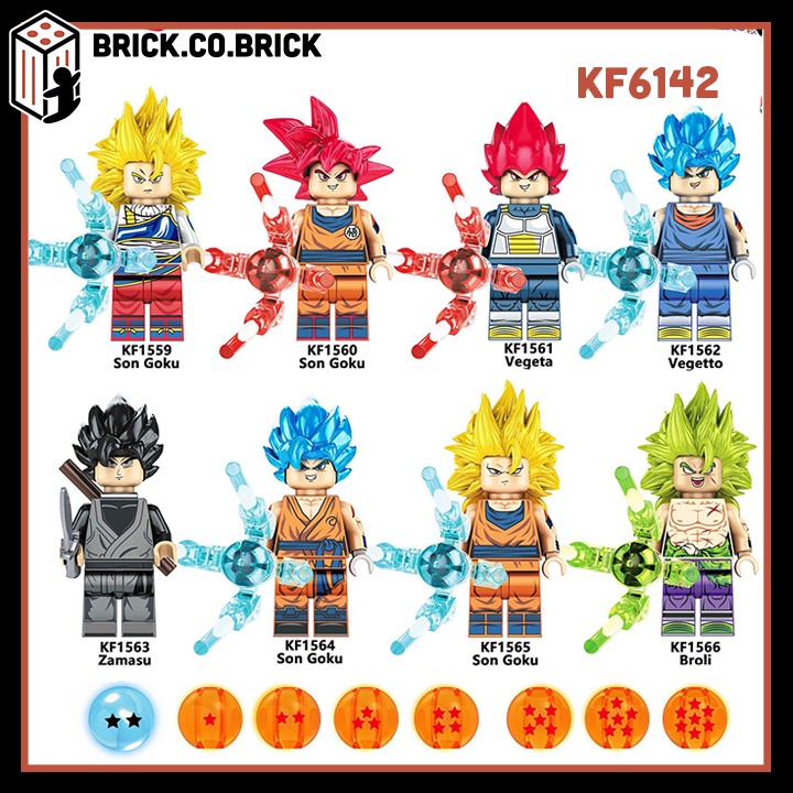 Dragon Ball Bảy Viên Ngọc Rồng Đồ chơi Lắp ráp Mới Nhất Son Goku Vegeta Vegetto Broli KF6142