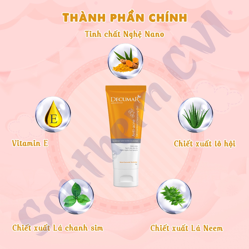 Gel Rửa Mặt Ngừa Mụn Decumar 100G