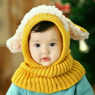 Mũ tai lông cừu cho bé