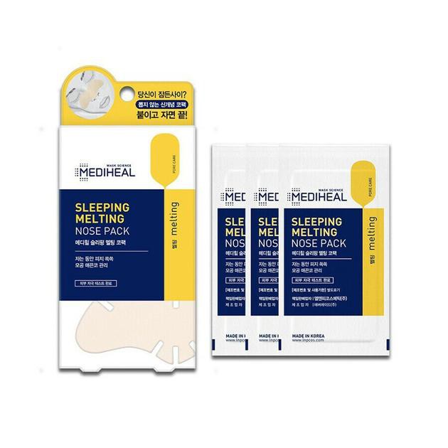 [pp MEDIHEAL VN Hộp 3 miếng] Mediheal Sleeping Melting Nose Pack - Mặt Nạ Ngủ Mediheal Làm Sạch Mụn Đầu Đen Dành Cho Mũi