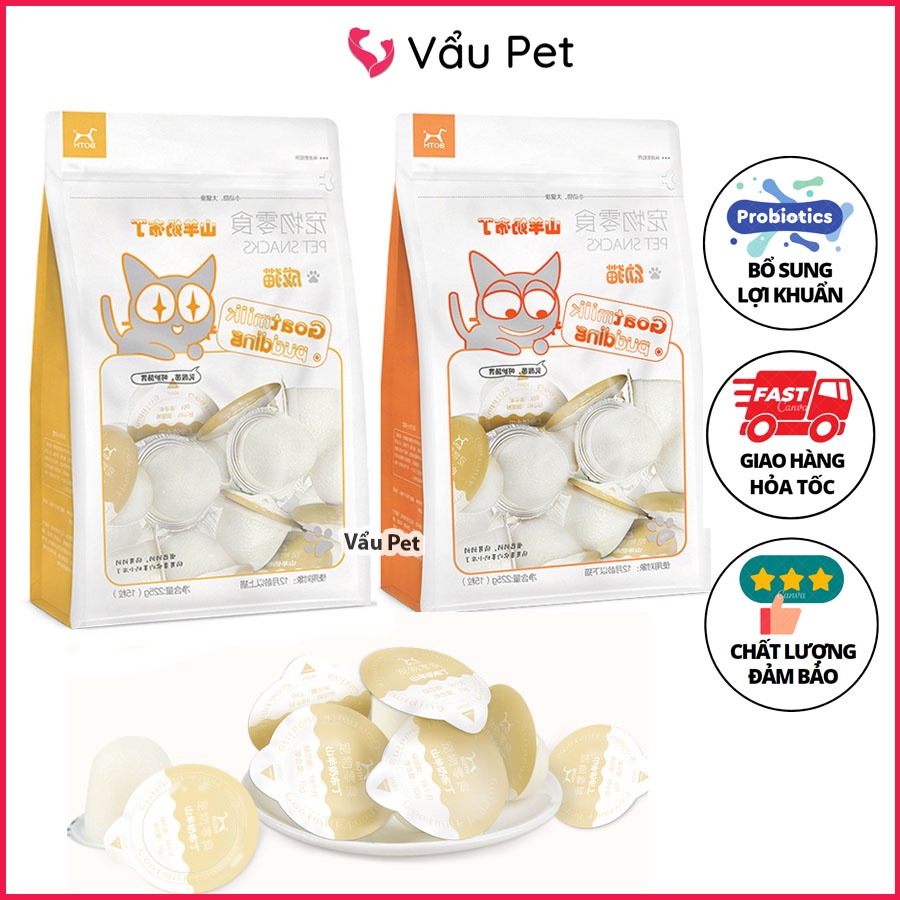 Pudding Sữa Dê Cho Mèo Giàu Đạm Thơm Ngon - Đồ ăn cho mèo Vẩu Pet Shop