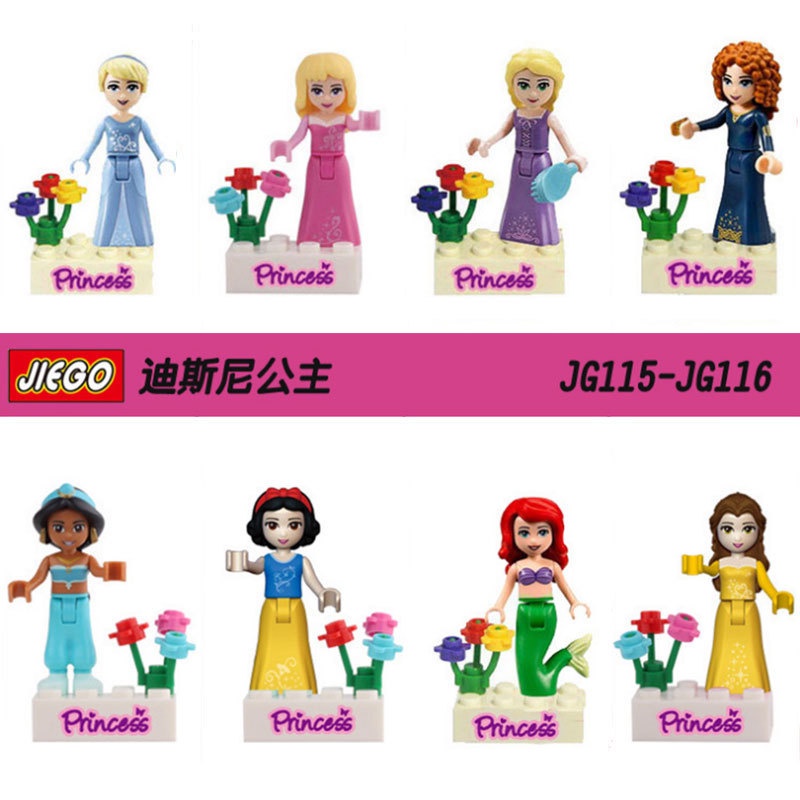 Đồ chơi mô hình cô gái xây dựng khối LEGO minifigures