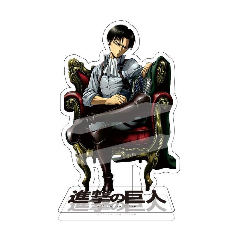 Mô hình nhân vật mica standee LEVI Attack on Titan in hình anime chibi trang trí trưng bày