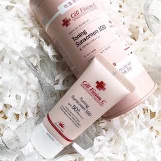 {Order-TiếpViênmuaDutyHàn} Kem Chống Nắng Cell Fullsion C Hồng - Cell Fusion C Toning Sunscreen 100 SPF50+ PA++++