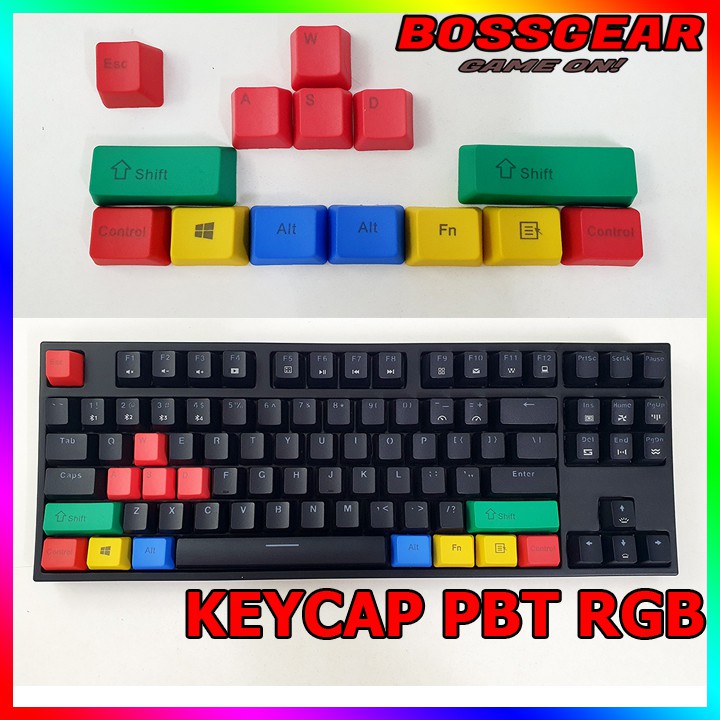 [Mã ELFLASH5 giảm 20K đơn 50K] Bộ Keycap PBT 14 Nút RGBY ( keycap lẻ nhiều màu sắc chất liệu pbt )