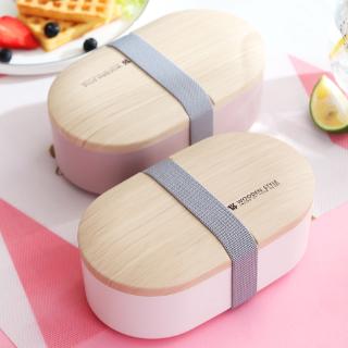 Hộp Đựng Cơm Trưa Hình Oval Bằng Gỗ Thiết Kế Đơn Giản