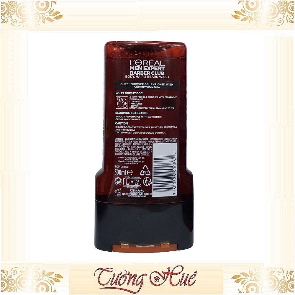 Tắm gội L'ORÉAL Men Expert Barber Club Size XL - 300ml