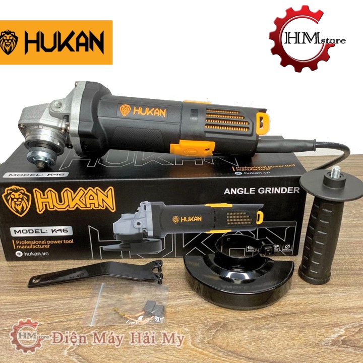 Máy mài góc Hukan K46, công tắc đuôi máy mài, công suất 800w - Máy cắt sắt cầm tay, máy mài 100 - Bảo hành 6 tháng