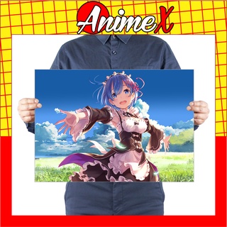 Tranh Dán Tường Hoạt Hình Re:ZERO − Bắt Đầu Lại Ở Thế Giới Khác - Poster Anime Có Sẵn Keo Trang Trí Nhà Cửa By AnimeX