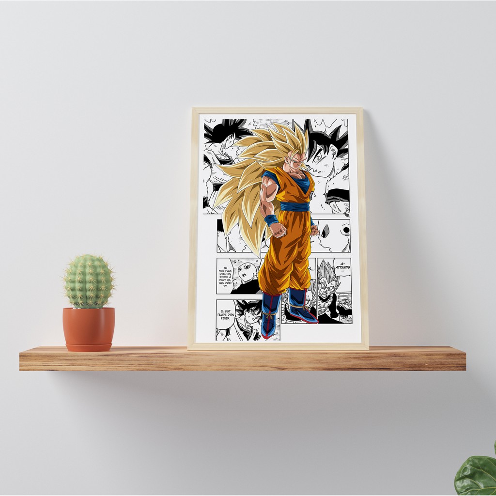 Poster Dragon Ball Cao Cấp - Poster Bảy Viên Ngọc Rồng - Có Sẵn Keo Dán - Bền Màu - Có Cán Bảo Vệ Chống Xước