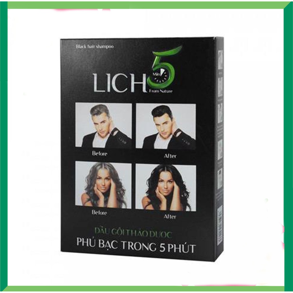 Lich 5 Dầu gội nhuộm tóc thảo dược tự nhiên