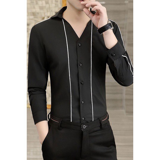 Áo sơ Mi, Áo sơ Mi Nam dài tay, chất liệu Cotton cao cấp có giãn, mát mẻ, thấm mồ hôi, không nhăn, không nhàu,mã N35