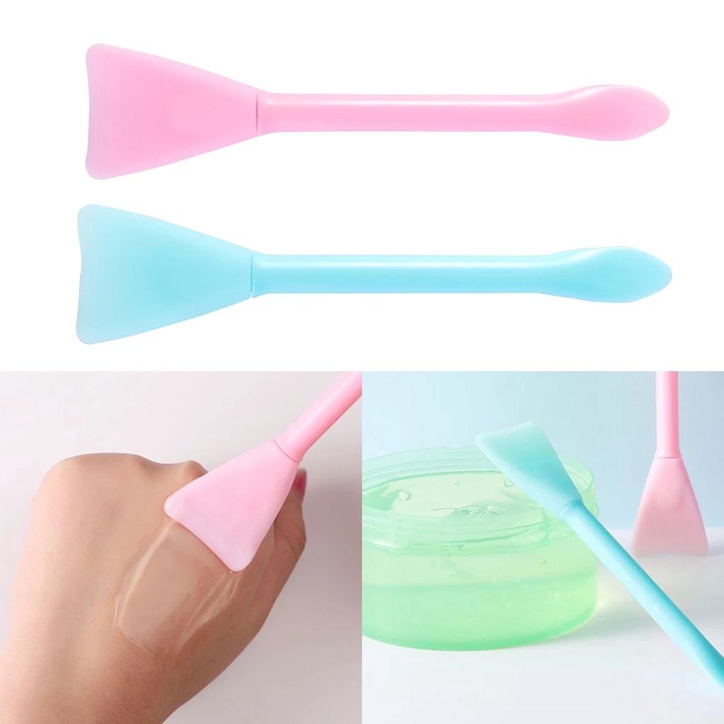 [Hàng mới về] Cọ Quét Mặt Nạ Bùn Silicon Hai Đầu Đa Năng Chăm Sóc Da