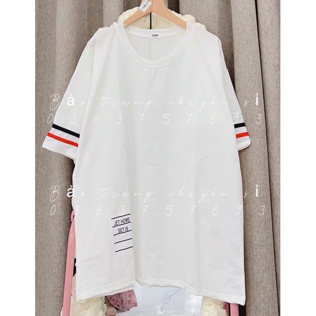 Áo Thun Basic Đen Trắng Sọc Tay Hot Trend 2022- Áo Thun Phông Rộng Ngắn Tay Cổ Tròn Đi Chơi Mặc Nhà