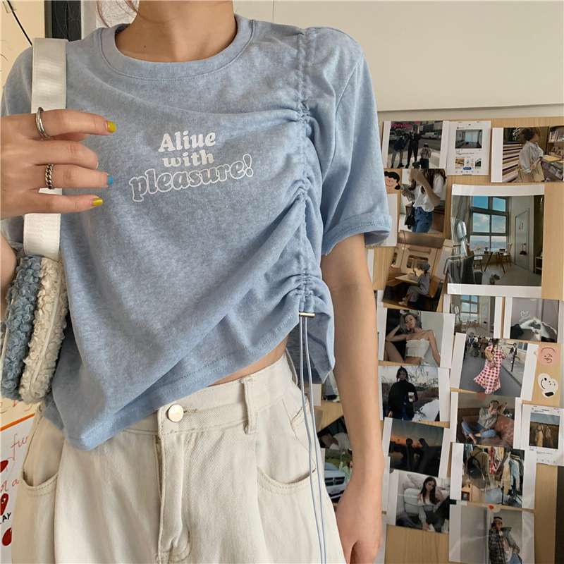 Áo Thun Lửng Ngắn Tay Màu Trơn Đơn Giản Cho Nữ 2021 | BigBuy360 - bigbuy360.vn