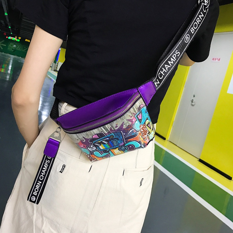 Túi đeo chéo phong cách hip hop thời trang 2021 dành cho nữ