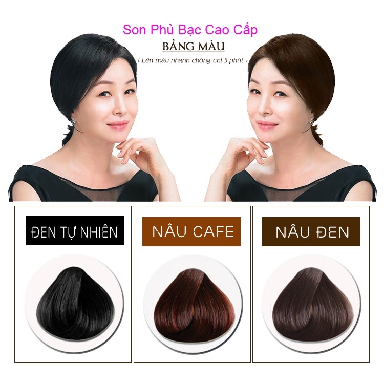 Son Nhuộm Tóc Che Phủ Tóc Bạc Tạm Thời - 3 Màu Chọn Lựa