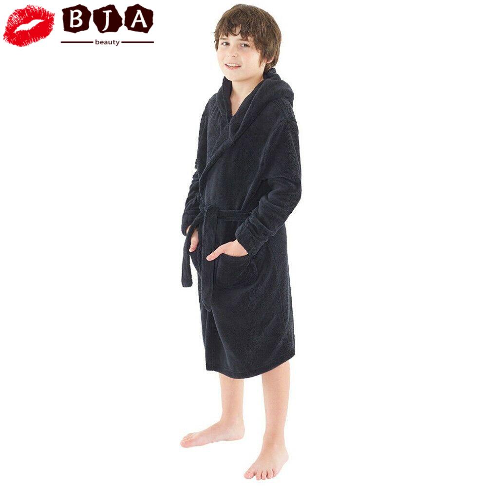 Áo choàng tắm có mũ mềm mại màu xanh navy và xám tùy chọn ấm áp cho trẻ em