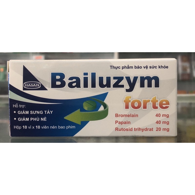 Bailuzym Forte - 100 viên - hỗ trợ giảm sưng tấy, phù nề