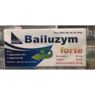 Bailuzym Forte - 100 viên - hỗ trợ giảm sưng tấy, phù nề