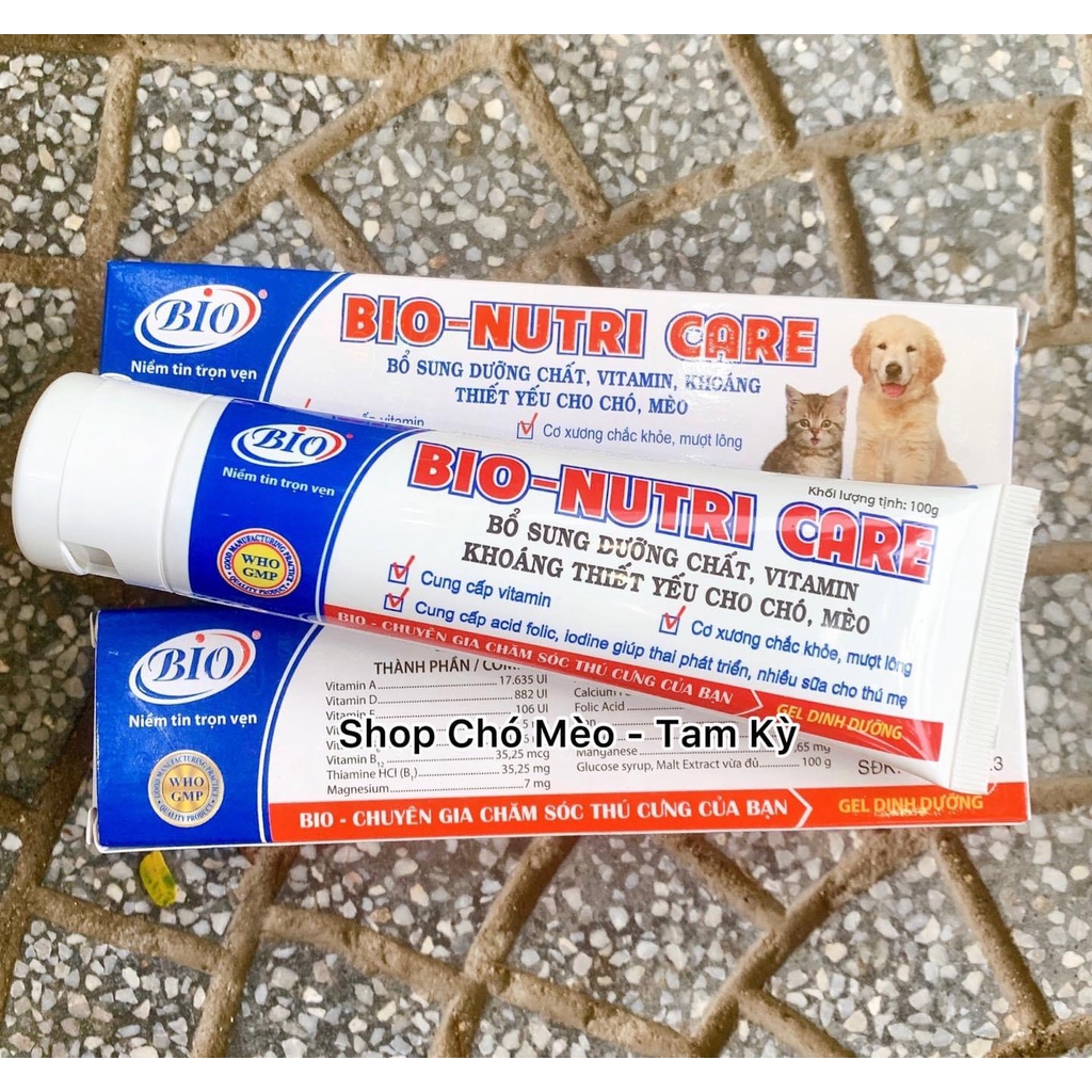 Gel dinh dưỡng cho chó mèo Bio nutri care 100gr