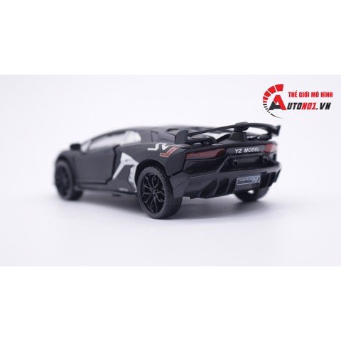 MÔ HÌNH XE LAMBORGHINI AVENTADOR SVJ BLACK 1:32 MINIAUTO 7484