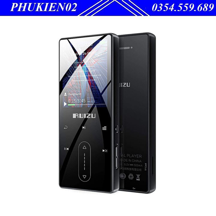 Máy Nghe Nhạc MP3 Lossless Bluetooth 4.1 Ruizu D22 Bộ Nhớ Trong 8GB (Có Loa Ngoài) - Hàng Chính Hãng