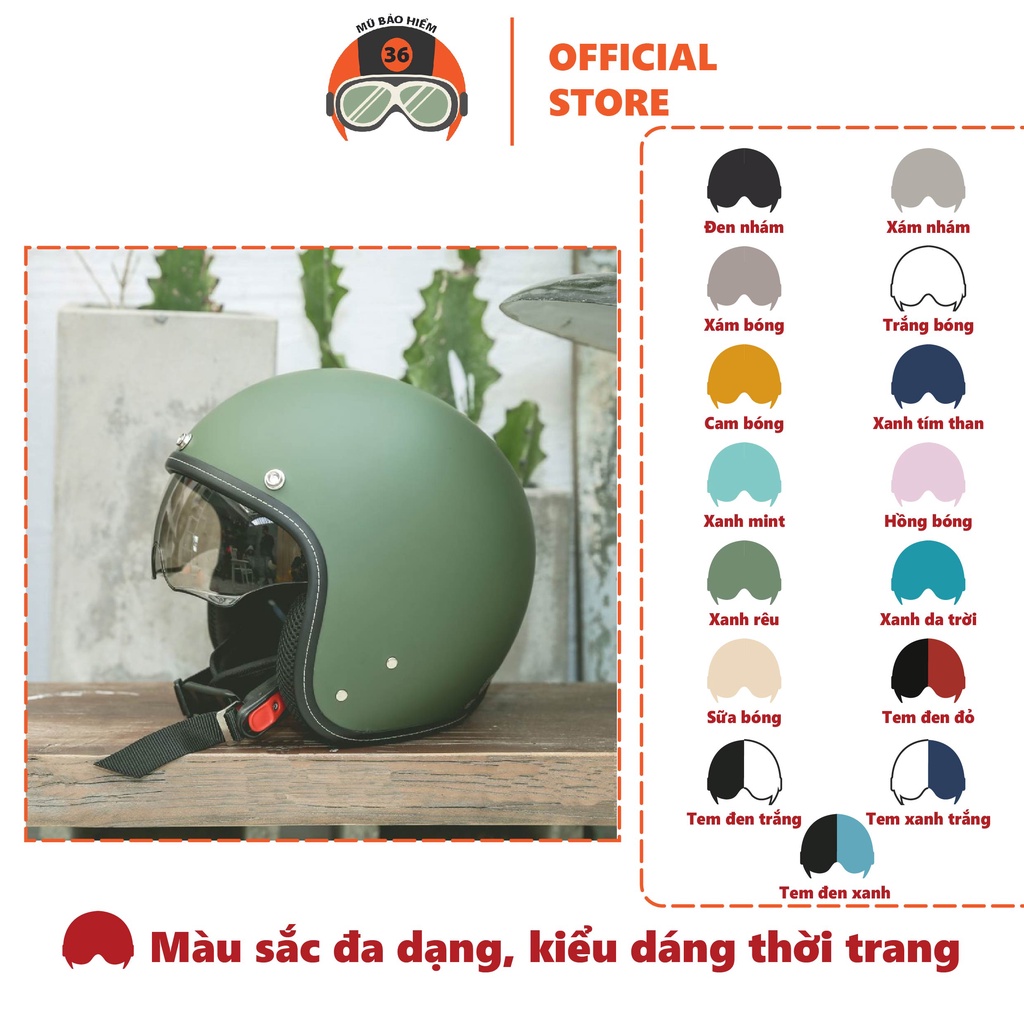 Mũ bảo hiểm phi công kính giấu SUNDA 388