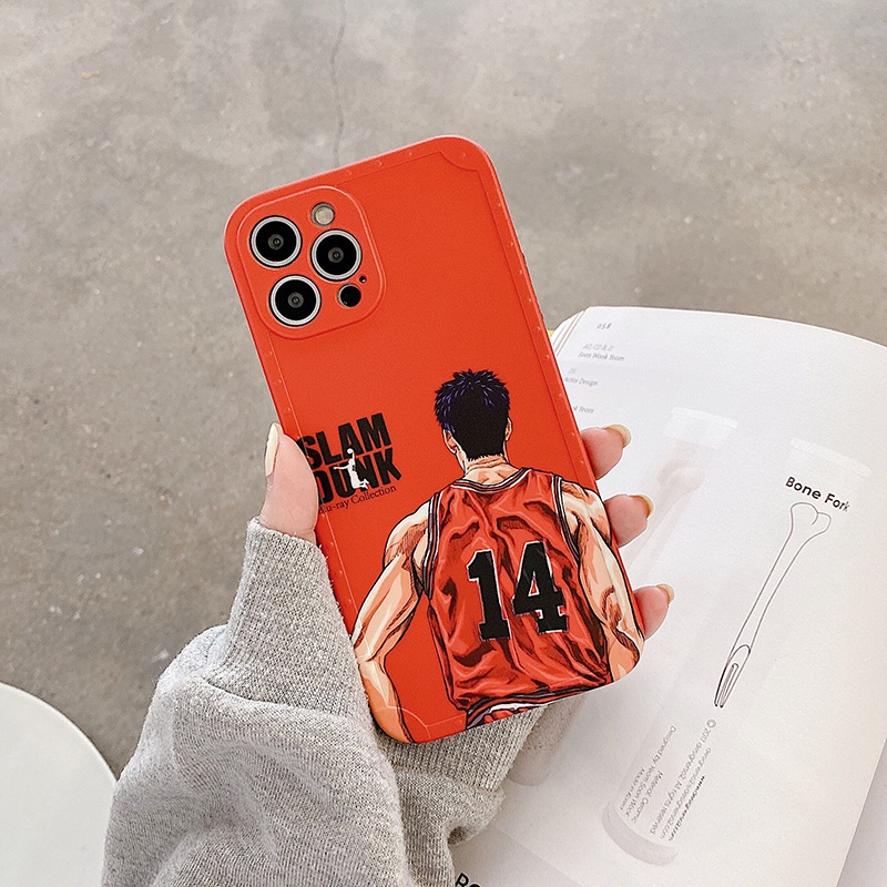 Ốp điện thoại mềm nhám in hình SLAM DUNK NO.7/14 thích hợp cho iPhone 13 12 Pro Max X Xs Max XR 11 Pro Max 14 Pro Max