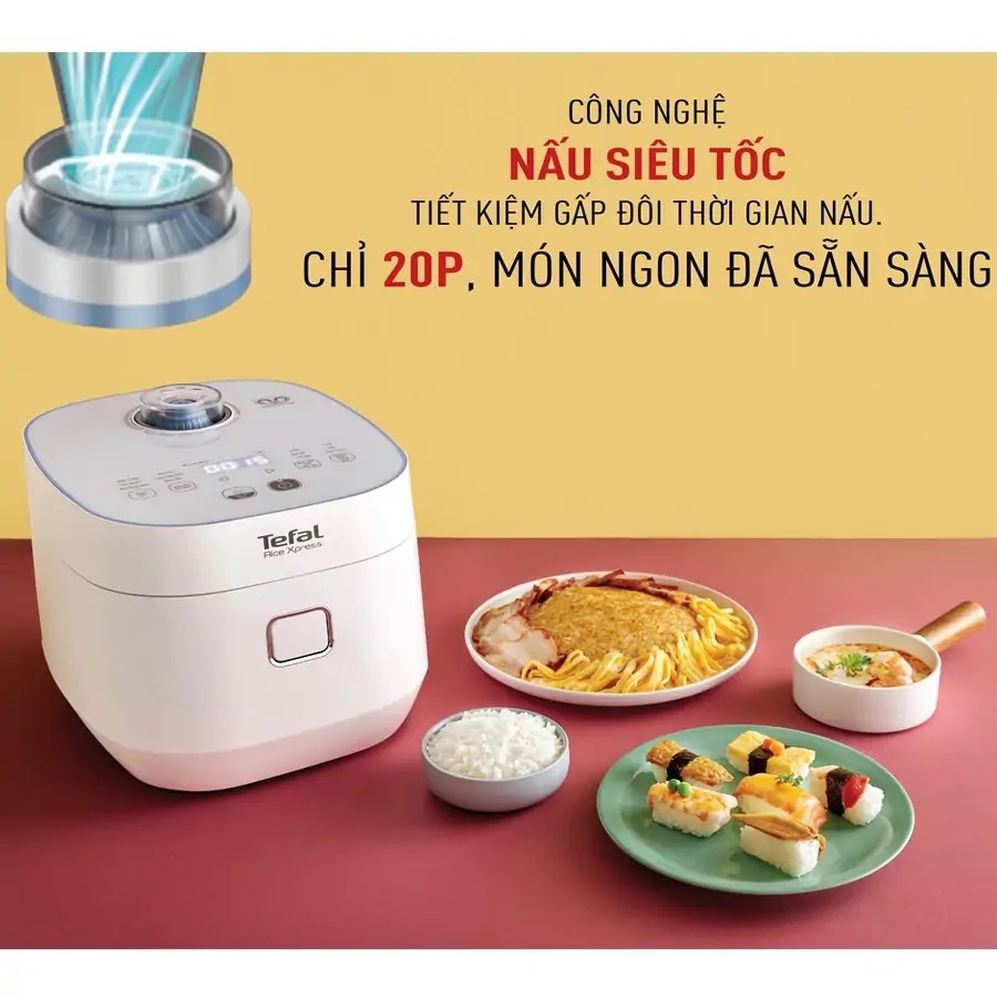 Nồi cơm điện tử Tefal Fuzzy Express RK522168 - 750W, 1.5L