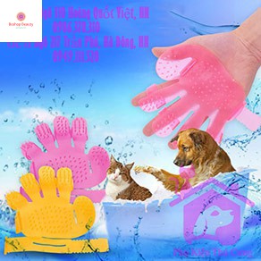 [Mã giảm mỹ phẩm chính hãng] Bàn tay tắm nhựa cho thú cưng - Phụ kiện chó mèo pet shop Hà Nội
