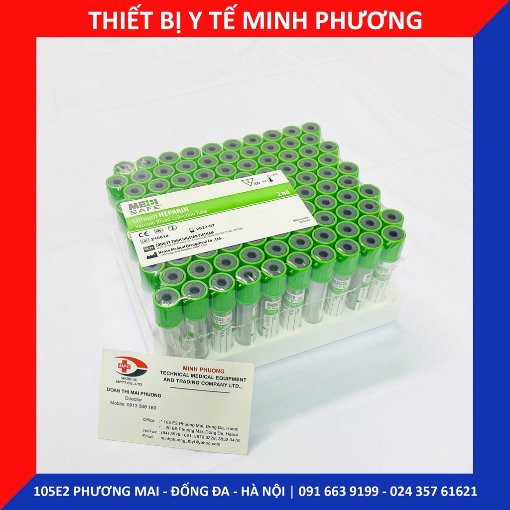 Ống xét nghiệm Heparin Medisafe 2ml