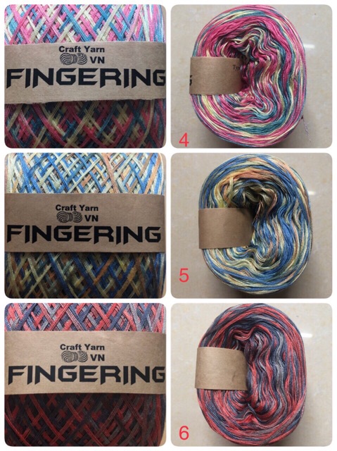 Sợi cotton bóng chập 4 FINGERRING