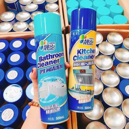 [ Sét ]Chai xịt tẩy đa năng Nhà tắm ,Bathroom cleaner + Chai xịt tạo bọt tẩy rửa nhà bếp siêu sạch Kitchen Clear 500ml