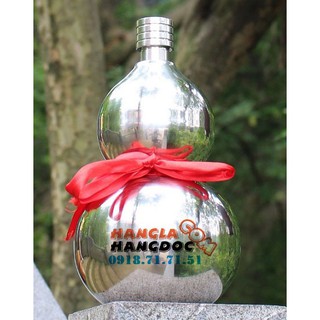 Bình rượu hồ lô inox dung tích 3.5 lít cao cấp