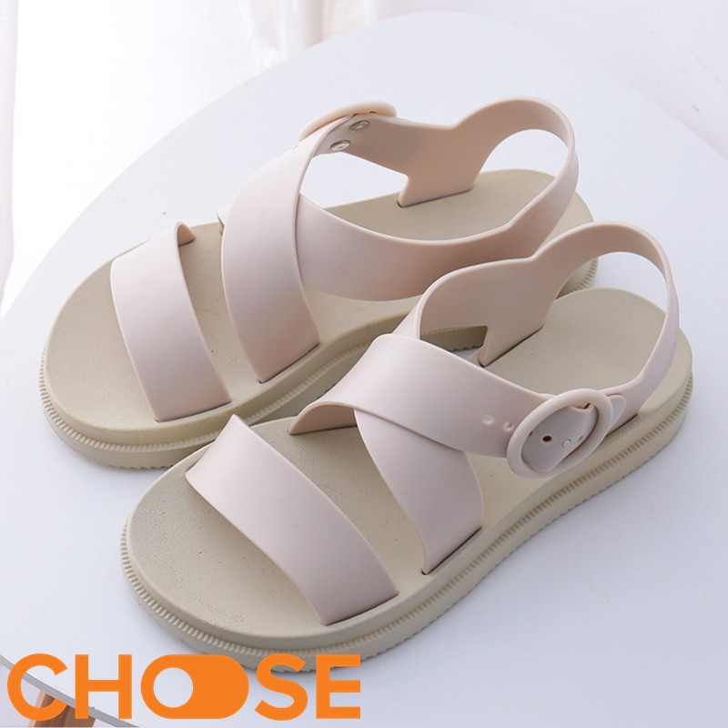 Giày Nữ GIÁ RẺ Sandal CHỐNG NƯỚC Cao Su Quai Chéo | BigBuy360 - bigbuy360.vn