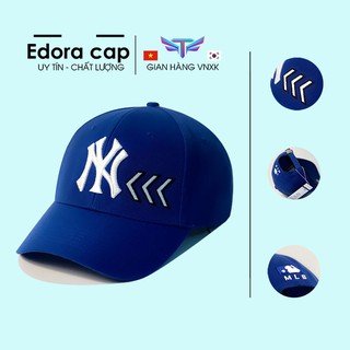 Nón kết Mũ lưỡi trai NY xanh logo trắng mũi tên, full hộp, full size