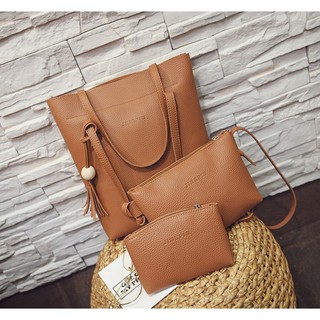 Bộ Sét 3 Giỏ xách nữ trẻ trung (Nâu) A066