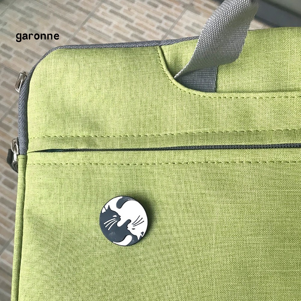 GA_Cute Cat Enamel Round Brooch Pin Badge Clothes Hat Backpack Decor Unisex Jewelry